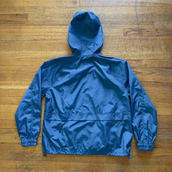 Layers 8 Windbreaker Jacket Mens Large Blue Hooded Lightweight Activewear - Picture 6 of 6
